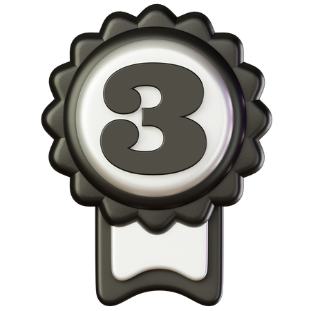 Medalha de terceiro lugar  3D Icon