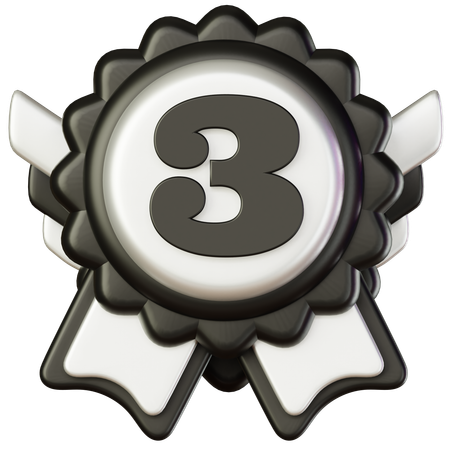 Medalha de terceiro lugar  3D Icon