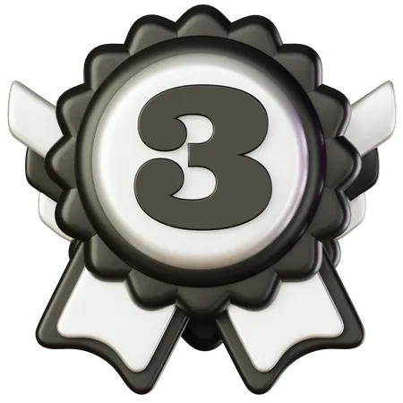 Medalha de terceiro lugar  3D Icon