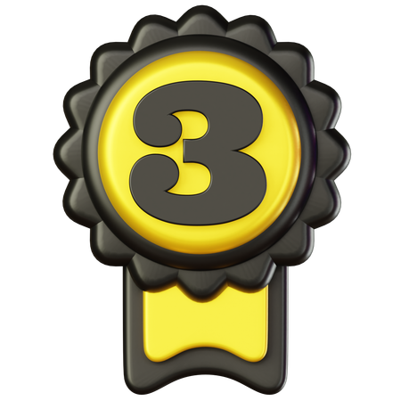 Medalha de terceiro lugar  3D Icon