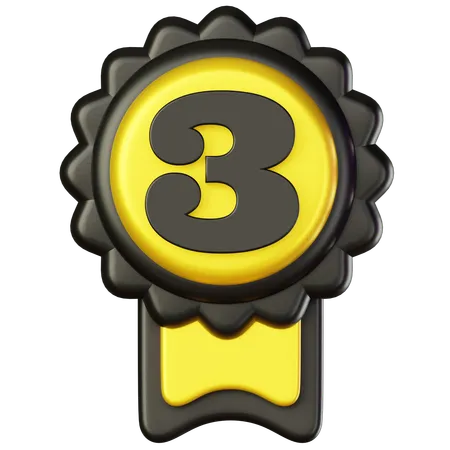 Medalha de terceiro lugar  3D Icon