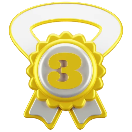 Medalha de terceiro lugar  3D Icon