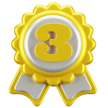 Medalha de terceiro lugar  3D Icon