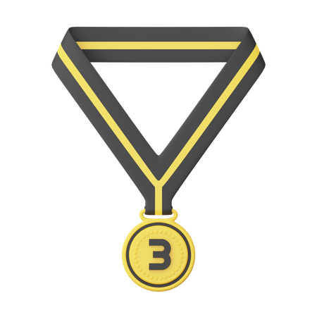 Medalha de terceiro lugar  3D Illustration