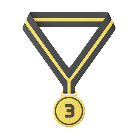 Medalha de terceiro lugar  3D Illustration