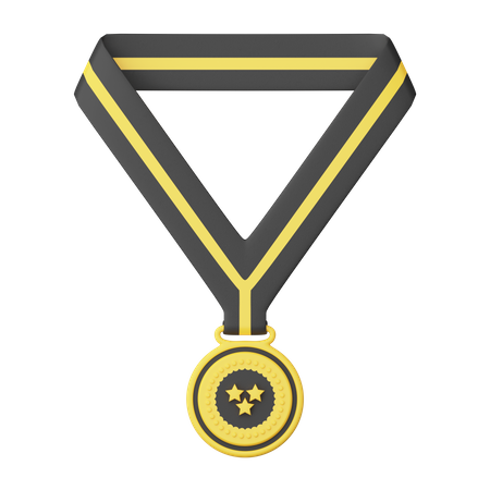 Medalha de três estrelas  3D Illustration