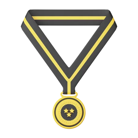 Medalha de três estrelas  3D Illustration