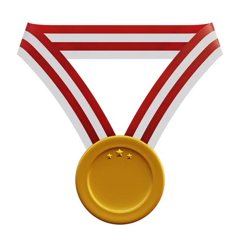 Medalha de três estrelas  3D Illustration