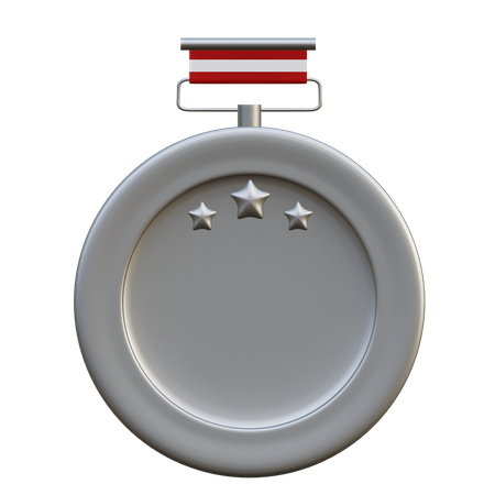 Medalha de três estrelas  3D Illustration