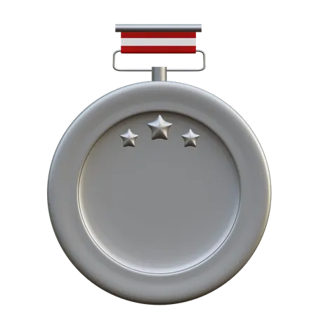 Medalha de três estrelas  3D Illustration