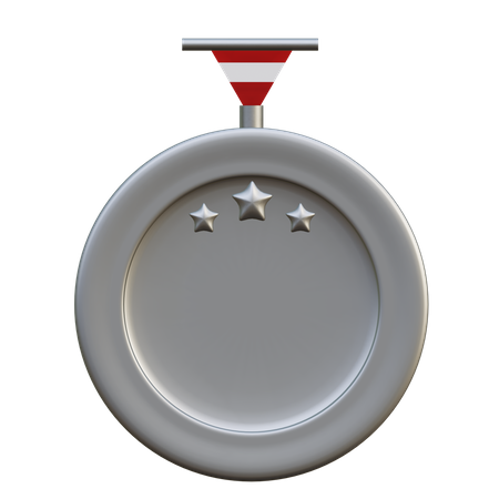 Medalha de três estrelas  3D Illustration