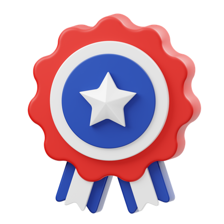 Medalha do dia da independência  3D Icon