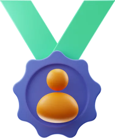 Medalha de usuário  3D Illustration