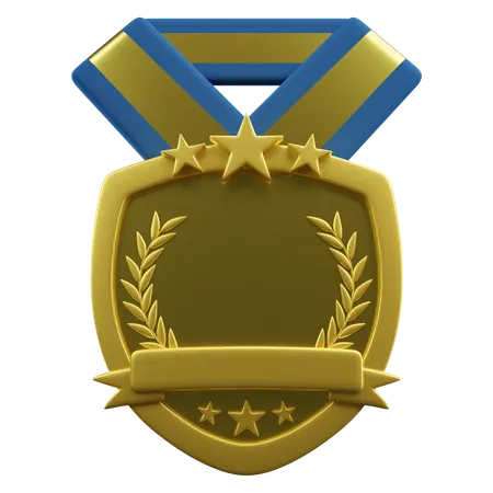 Medalha de escudo  3D Illustration