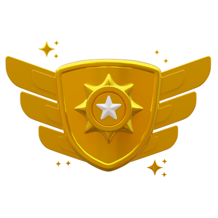 Medalha de escudo  3D Icon