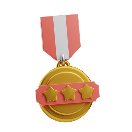 Medalha estrela  3D Icon