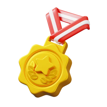 Medalha estrela  3D Icon