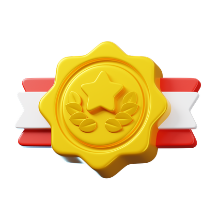 Medalha estrela  3D Icon