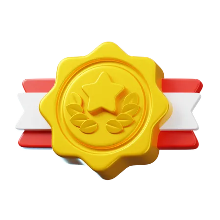 Medalha estrela  3D Icon