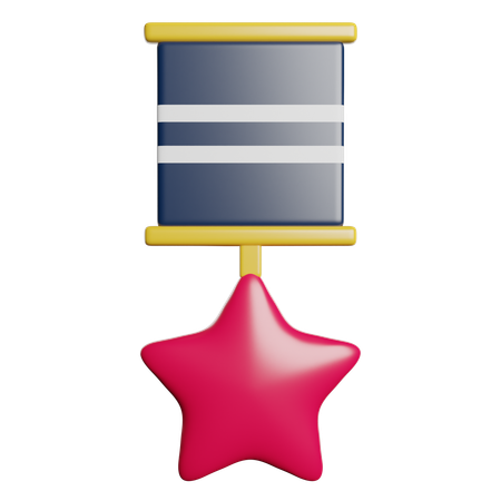 Medalha estrela  3D Icon