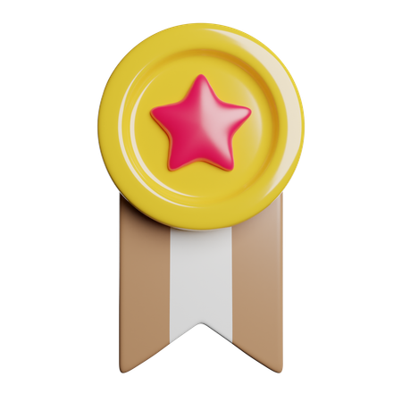 Medalha estrela  3D Icon