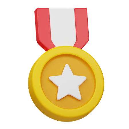 Medalha estrela  3D Icon