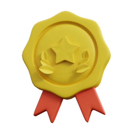 Medalha estrela  3D Icon