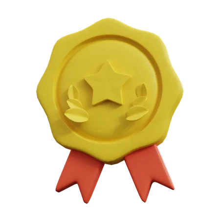 Medalha estrela  3D Icon