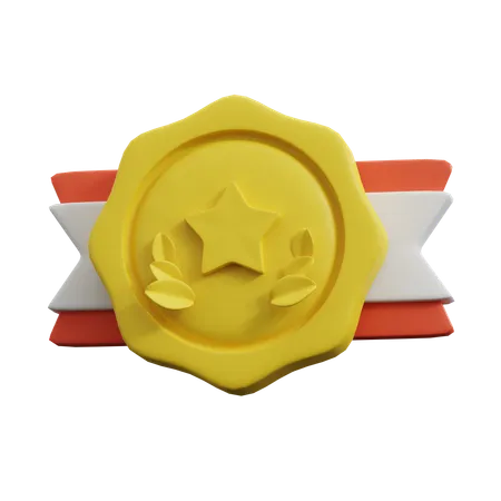 Medalha estrela  3D Icon