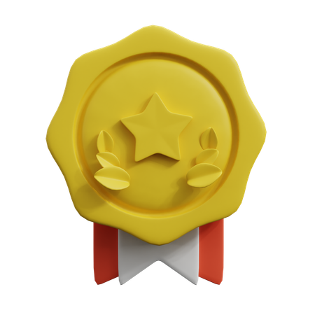 Medalha estrela  3D Icon