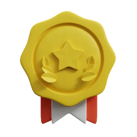 Medalha estrela  3D Icon