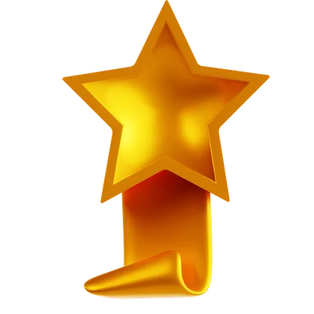 Medalha estrela  3D Icon