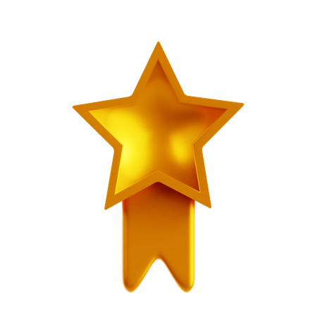 Medalha estrela  3D Icon