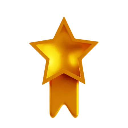 Medalha estrela  3D Icon