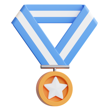 Medalha estrela  3D Illustration