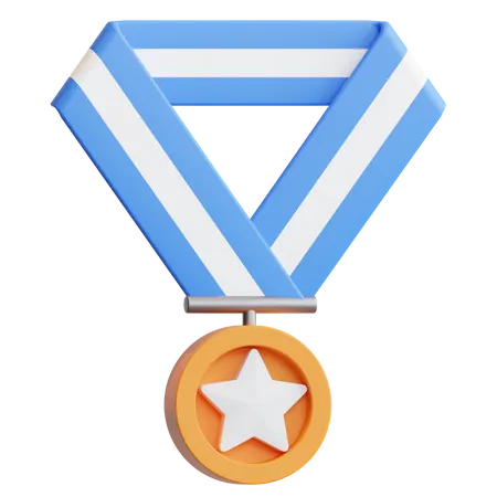 Medalha estrela  3D Illustration