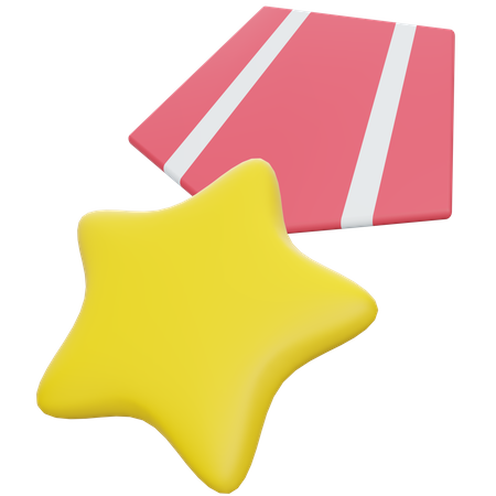 Medalha estrela  3D Illustration