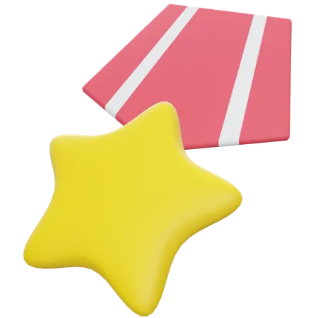 Medalha estrela  3D Illustration