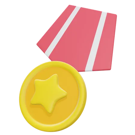 Medalha estrela  3D Illustration