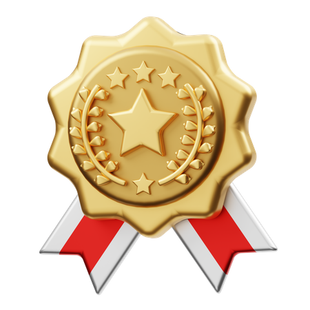 Medalha estrela  3D Illustration