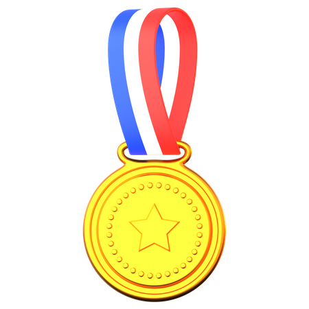 Medalha estrela  3D Illustration