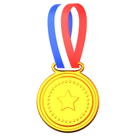 Medalha estrela  3D Illustration