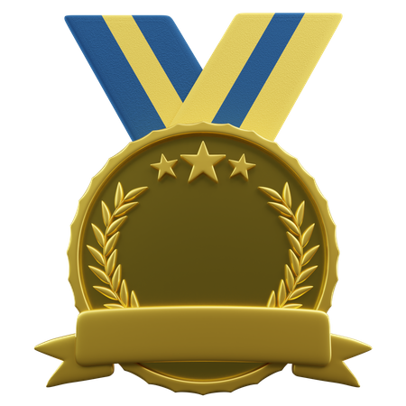 Medalha estrela  3D Illustration