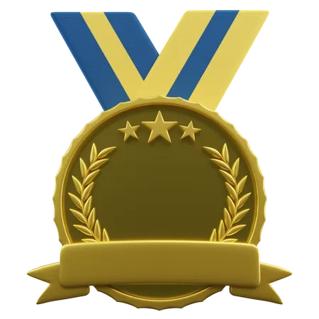 Medalha estrela  3D Illustration