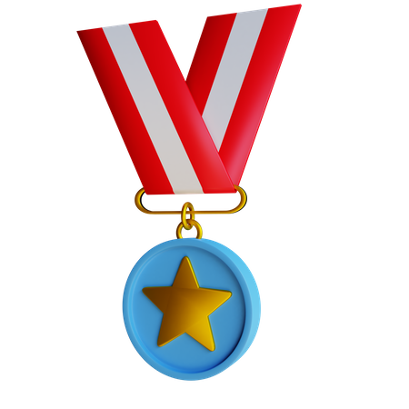 Medalha estrela  3D Illustration