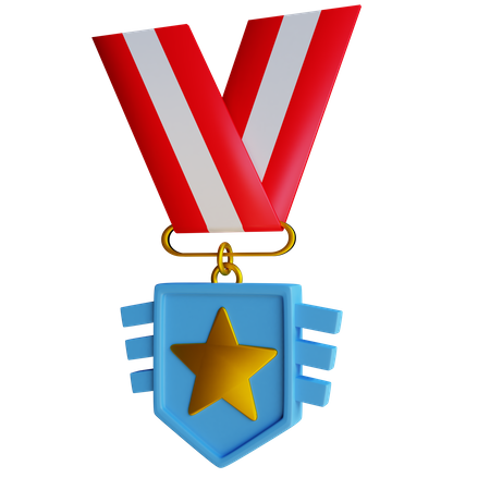 Medalha estrela  3D Icon