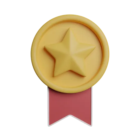 Medalha estrela  3D Logo