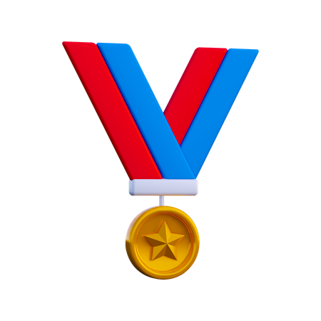 Medalha estrela  3D Illustration
