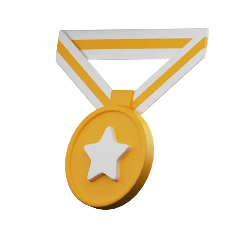 Medalha estrela  3D Illustration