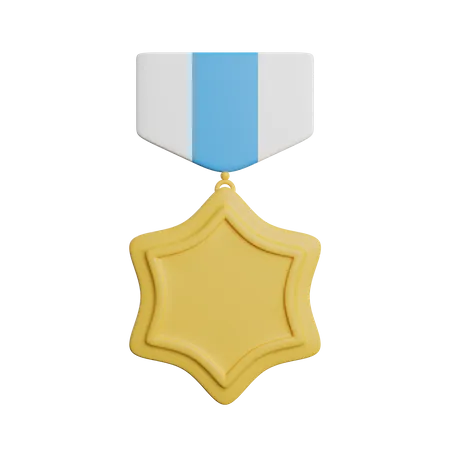 Medalha estrela  3D Icon